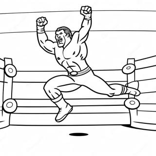 Pagina Para Colorir Do Lutador Da Wwe Detalhado Pulando No Oponente 68703-56651