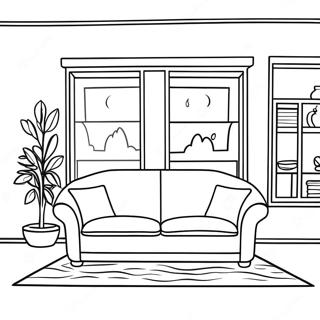 Pagina Para Colorir Do Sofa Aconchegante Da Sala De Estar 68734-56665