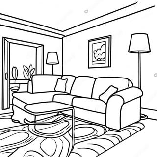 Pagina Para Colorir Do Sofa Aconchegante Da Sala De Estar 68734-56667