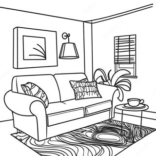 Pagina Para Colorir Do Sofa Aconchegante Da Sala De Estar 68734-56668