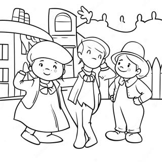 Pagina Para Colorir Dos Personagens Coloridos Da Cidade Do Rima 68784-56707