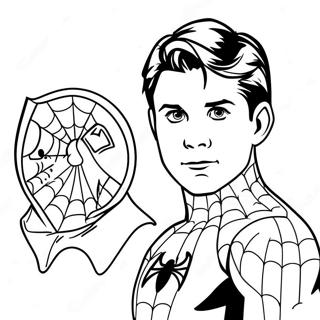 Pagina Para Colorir Do Homem Aranha Tom Holland 68873-56774