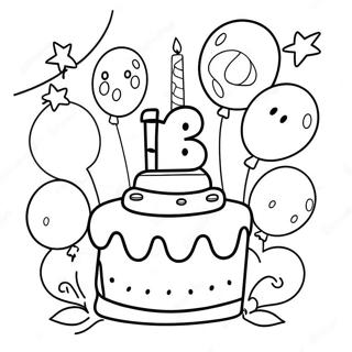 Pagina Para Colorir Da Feliz Celebracao De 13 Anos De Aniversario 68883-56778