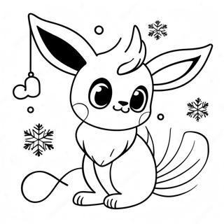 Pagina Para Colorir Do Eevee Com Flocos De Neve 68964-56849