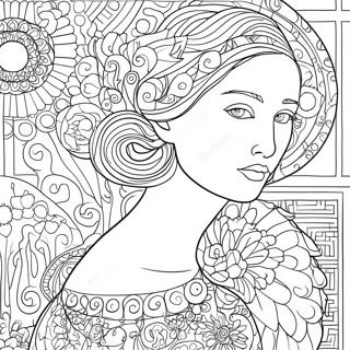 Pagina Para Colorir De Klimt 68973-56854