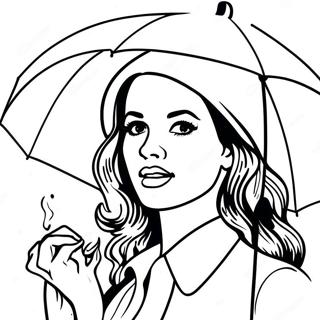 Pagina Para Colorir Da Lana Del Rey Cantando Na Chuva 69004-56885