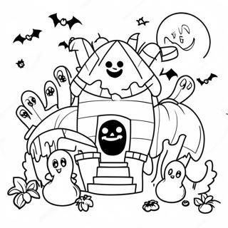 Pagina Para Colorir Dos Personagens Spookiz Em Uma Casa Assombrada 69014-56916