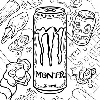 Pagina Para Colorir Da Lata De Bebida Monster Energy 69034-56899