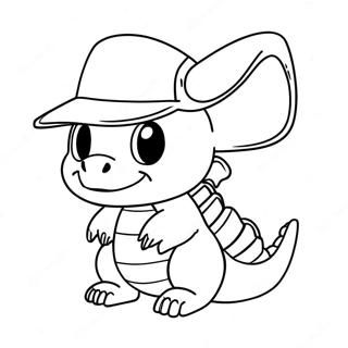 Pagina Para Colorir Do Cubone Usando Um Capacete De Osso 69084-56956