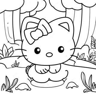 Pagina Para Colorir Da Hello Kitty Explorando Uma Floresta Magica 6915-5622