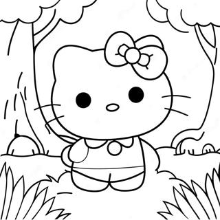 Pagina Para Colorir Da Hello Kitty Explorando Uma Floresta Magica 6915-5623