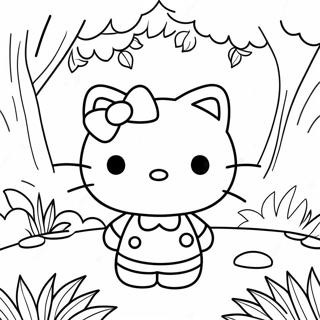 Pagina Para Colorir Da Hello Kitty Explorando Uma Floresta Magica 6915-5624