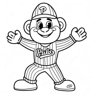 Pagina Para Colorir Do Engracado Mascote Dos Phillies Dancando 69544-57290