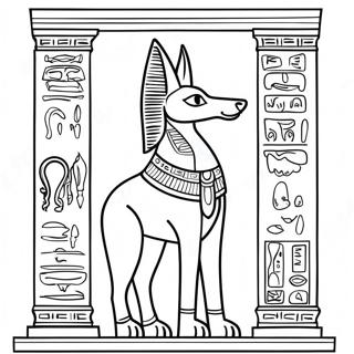 Pagina Para Colorir Anubis Com Hieroglifos 69584-57348