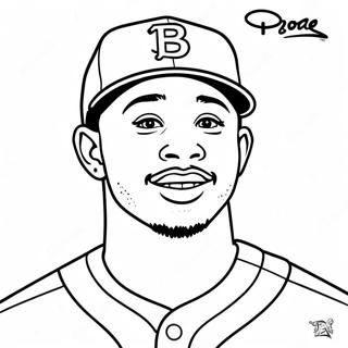 Pagina Para Colorir Do Mookie Betts 69703-57423