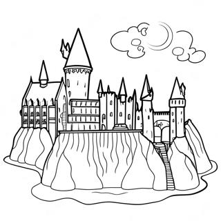 Pagina Para Colorir Do Castelo De Hogwarts Magico 69754-57454