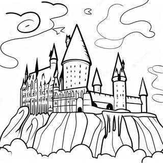 Pagina Para Colorir Do Castelo De Hogwarts Magico 69754-57455