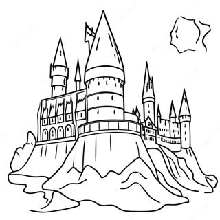 Pagina Para Colorir Do Castelo De Hogwarts Magico 69754-57456