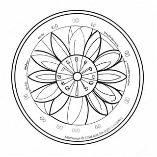 Roda De Cores Com Cores Brilhantes Para Colorir 69803-57519