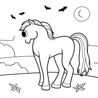 Cavalo De Halloween Páginas Para Colorir