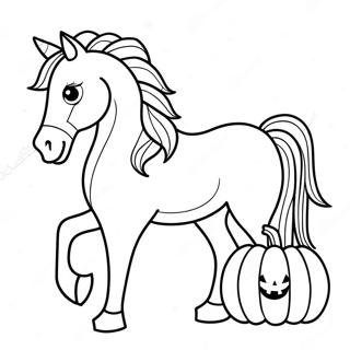 Cavalo De Halloween Para Colorir 69843-57526