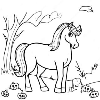 Cavalo De Halloween Para Colorir 69843-57527