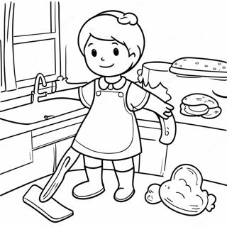 Tarefas Domesticas Divertidas Para Colorir 69854-57772