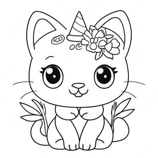 Pagina Para Colorir Da Charmmy Kitty Adoravel Com Flores 69884-57565