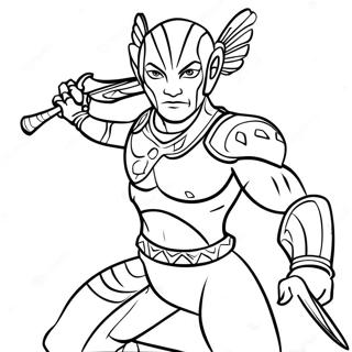 Pagina Para Colorir Do Guerreiro Navi Em Batalha 69944-57844