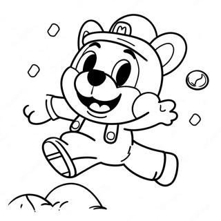 Pagina Para Colorir Do Mario Tanooki Pulando No Ar 69964-57850