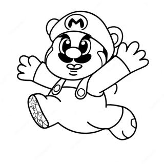 Pagina Para Colorir Do Mario Tanooki Pulando No Ar 69964-57851