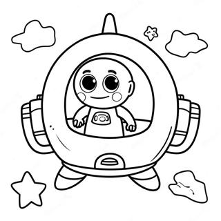 Pagina Para Colorir Do Alienigena Fofo De Toy Story Na Nave Espacial 69994-57883