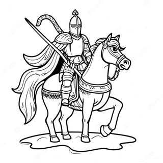 Pagina Para Colorir Do Temivel Cavaleiro Negro A Cavalo 70024-57908