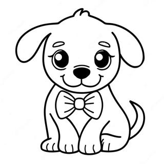 Pagina Para Colorir Do Cachorrinho Adoravel Com Gravata Borboleta 70074-57716