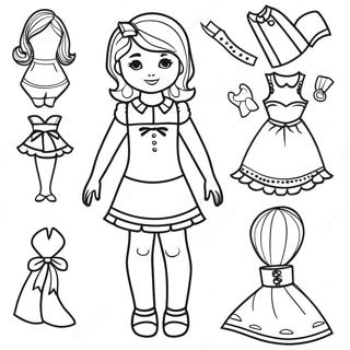 Pagina Para Colorir Do Modelo De Boneca De Papel Divertido 70084-57956