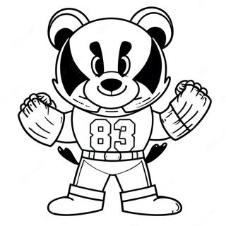 Pagina Para Colorir De Bucky Badger Em Uniforme Esportivo 70114-57981