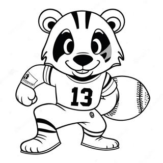 Pagina Para Colorir De Bucky Badger Em Uniforme Esportivo 70114-57984