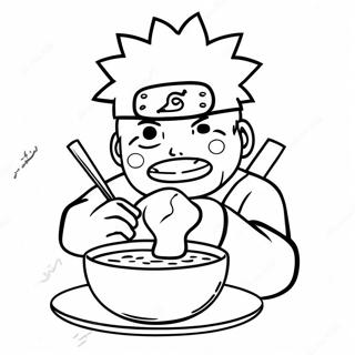 Naruto Comendo Ramen Páginas Para Colorir