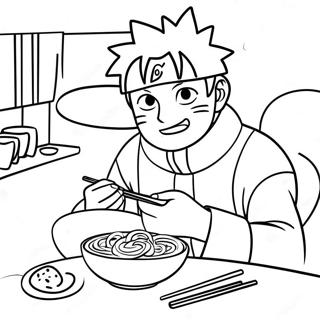 Pagina Para Colorir De Naruto Aproveitando Um Delicioso Ramen 70124-57992