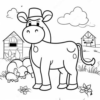 Pagina Para Colorir Do Velho Macdonald Com Animais De Fazenda 70184-58025