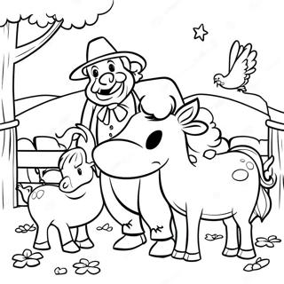 Pagina Para Colorir Do Velho Macdonald Com Animais De Fazenda 70184-58026