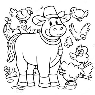 Pagina Para Colorir Do Velho Macdonald Com Animais De Fazenda 70184-58028