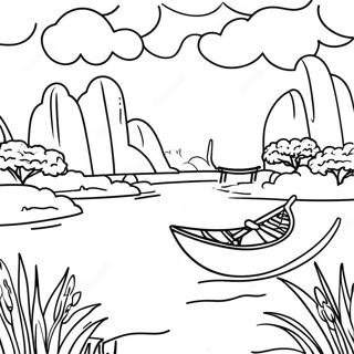 Pagina Para Colorir Da Paisagem Tradicional Vietnamita 70194-58042