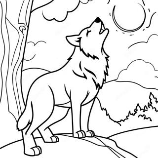 Pagina Para Colorir Lobo Majestoso Uivando 7025-5719