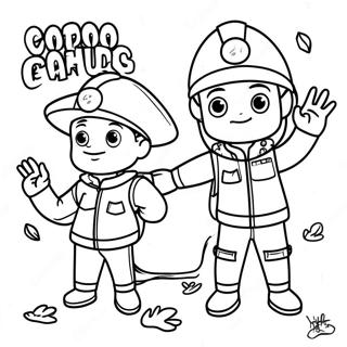 Pagina Para Colorir Da Aventura Da Equipe Firebuds 70264-58098