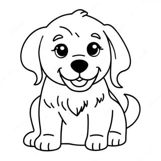 Pagina Para Colorir De Filhote De Golden Retriever Brincalhao 702-561