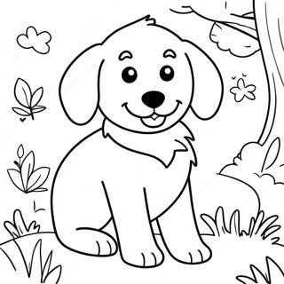 Pagina Para Colorir De Filhote De Golden Retriever Brincalhao 702-563