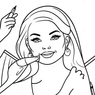 Pagina Para Colorir Da Barbie Maquiadora 70393-58199