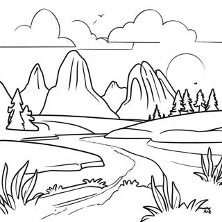 Pagina Para Colorir Da Paisagem De Wyoming 70453-58246