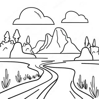 Pagina Para Colorir Da Paisagem De Wyoming 70453-58248